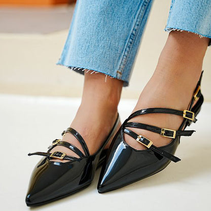 GLOSSY BELTED